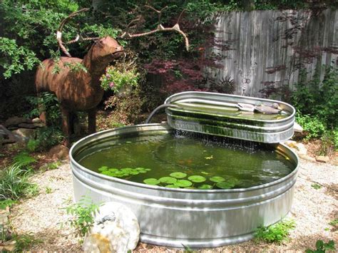 add waterfall box to metal stock tank|stock pool with waterfall.